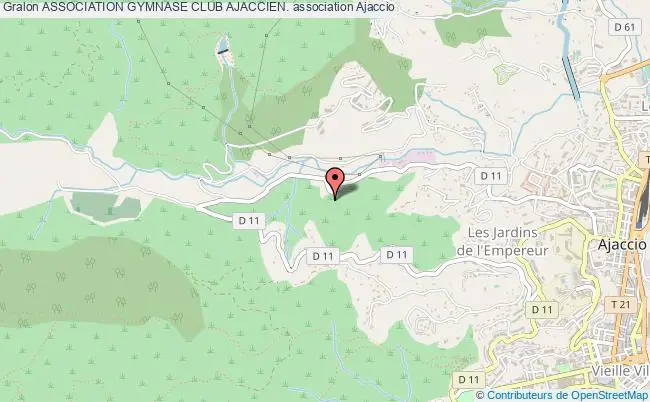 plan association Association Gymnase Club Ajaccien. Ajaccio