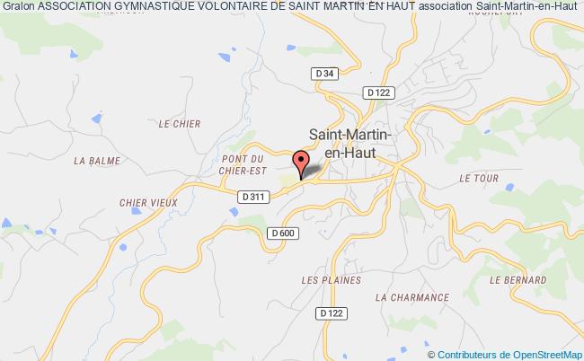 plan association Association Gymnastique Volontaire De Saint Martin En Haut Saint-Martin-en-Haut