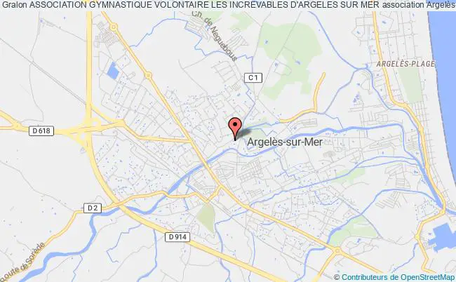 plan association Association Gymnastique Volontaire Les Increvables D'argeles Sur Mer Argelès-sur-Mer