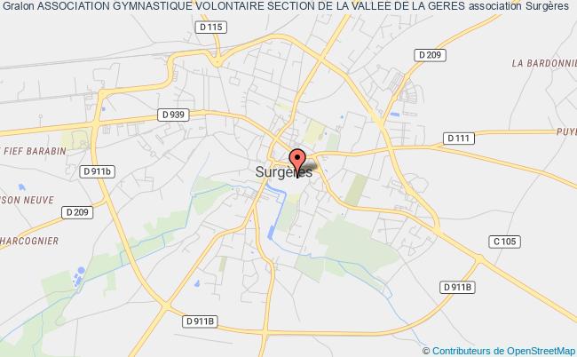 plan association Association Gymnastique Volontaire Section De La Vallee De La Geres Surgères