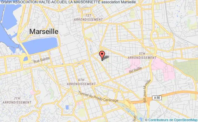 plan association Association Halte-accueil La Maisonnette Marseille