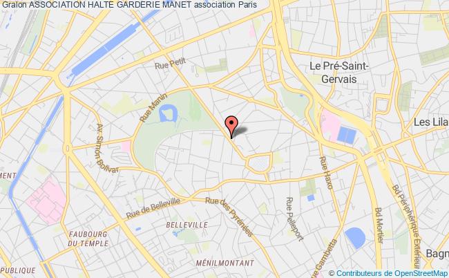 plan association Association Halte Garderie Manet Paris