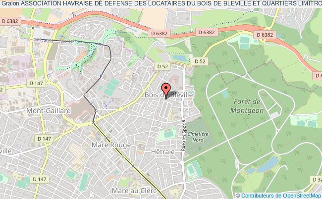 plan association Association Havraise De Defense Des Locataires Du Bois De Bleville Et Quartiers Limitrophes - Ahdl Le    Havre