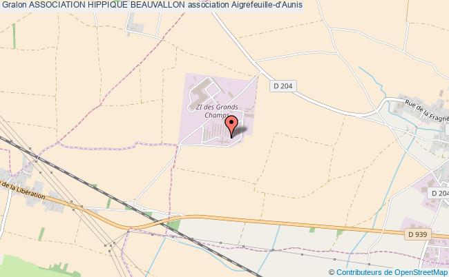 plan association Association Hippique Beauvallon Aigrefeuille-d'Aunis