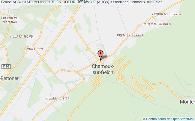 plan association Association Histoire En Coeur De Savoie (ahcs) Chamoux-sur-Gelon