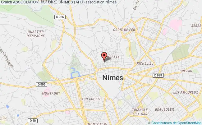 plan association Association Histoire Unimes (ahu) Nîmes cedex 1