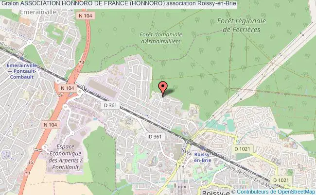 plan association Association Honnoro De France (honnoro) Roissy-en-Brie