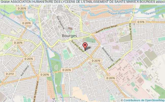 plan association Association Humanitaire Des Lyceens De L'etablissement De Sainte Marie A Bourges Bourges