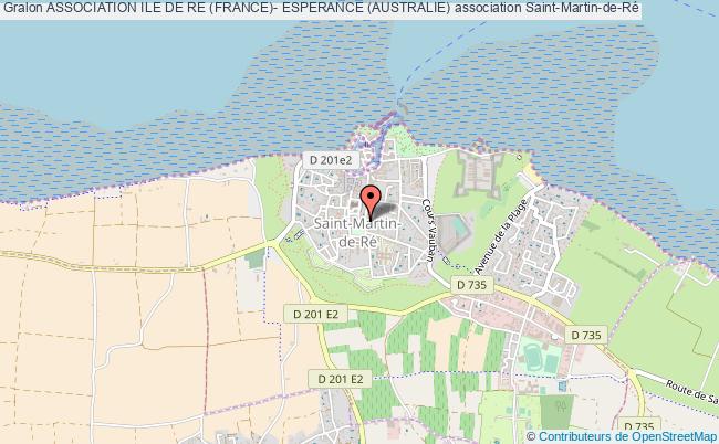 plan association Association Ile De Re (france)- Esperance (australie) Saint-Martin-de-Ré