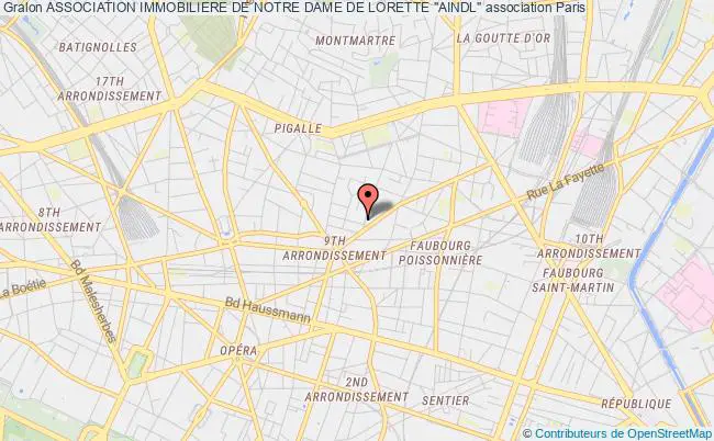 plan association Association Immobiliere De Notre Dame De Lorette "aindl" Paris