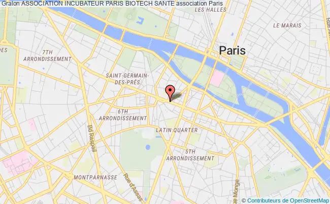 plan association Association Incubateur Paris Biotech Sante PARIS
