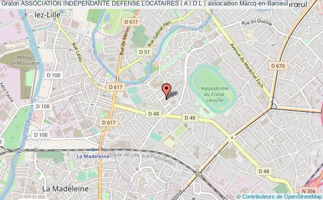 plan association Association Independante Defense Locataires ( A I D L ) Marcq-en-Baroeul