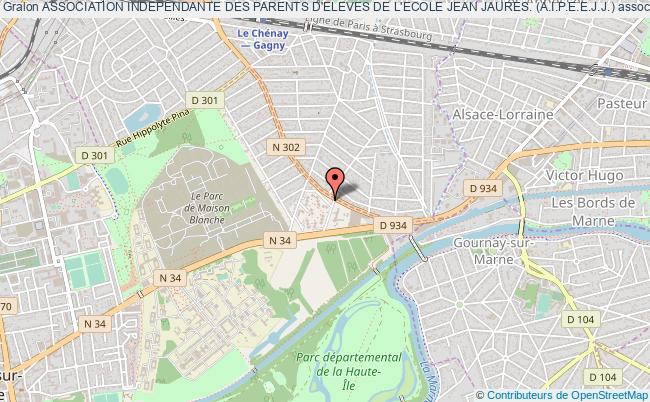 plan association Association Independante Des Parents D'eleves De L'ecole Jean Jaures. (a.i.p.e.e.j.j.) Neuilly-sur-Marne