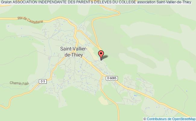 plan association Association Independante Des Parents D'eleves Du College Saint-Vallier-de-Thiey