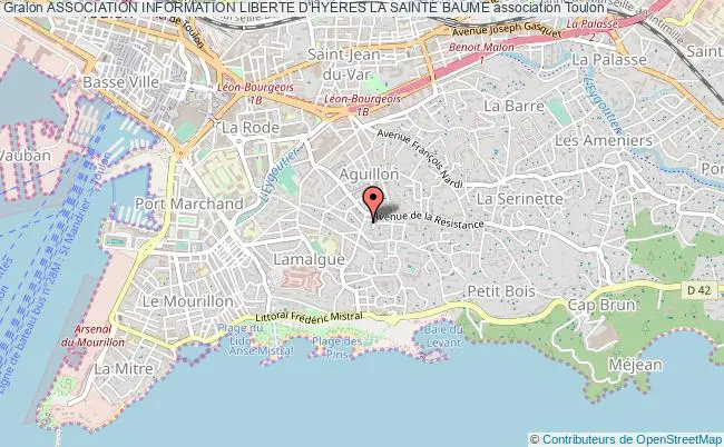 plan association Association Information Liberte D'hyeres La Sainte Baume Toulon