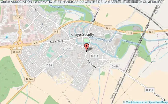 plan association Association Informatique Et Handicap Du Centre De La Gabrielle Claye-Souilly