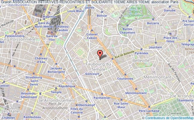 plan association Association Initiatives Rencontres Et Solidarite 10eme Aires 10eme Paris