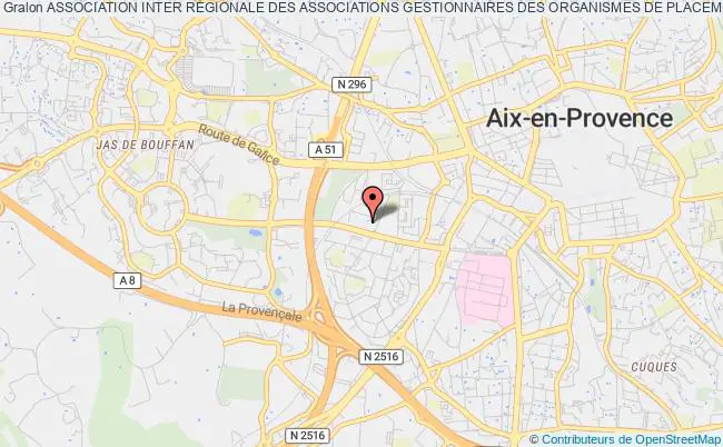 plan association Association Inter RÉgionale Des Associations Gestionnaires Des Organismes De Placement SpÉcialises, Cap Emploi Airgos Aix-en-Provence