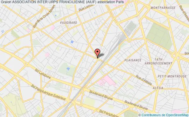 plan association Association Inter Urps Francilienne (aiuf) Paris 15e