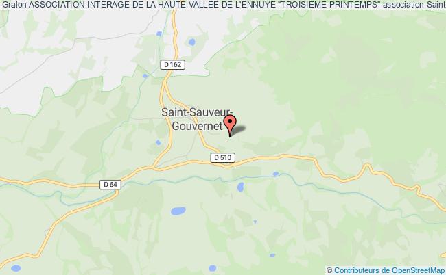 plan association Association Interage De La Haute Vallee De L'ennuye "troisieme Printemps" Saint-Sauveur-Gouvernet