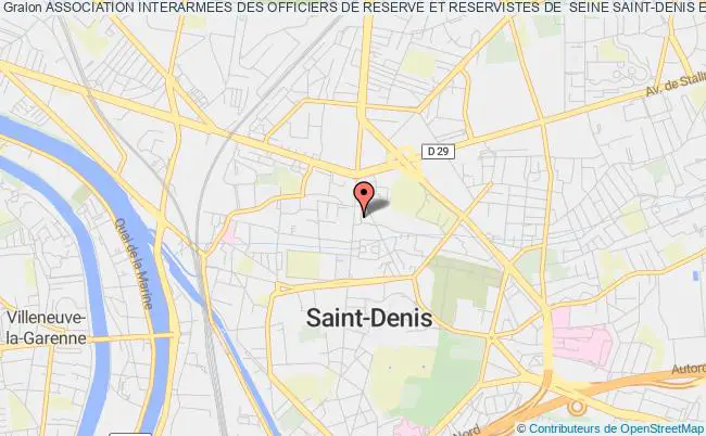 plan association Association Interarmees Des Officiers De Reserve Et Reservistes De  Seine Saint-denis Et Environs Saint-Denis