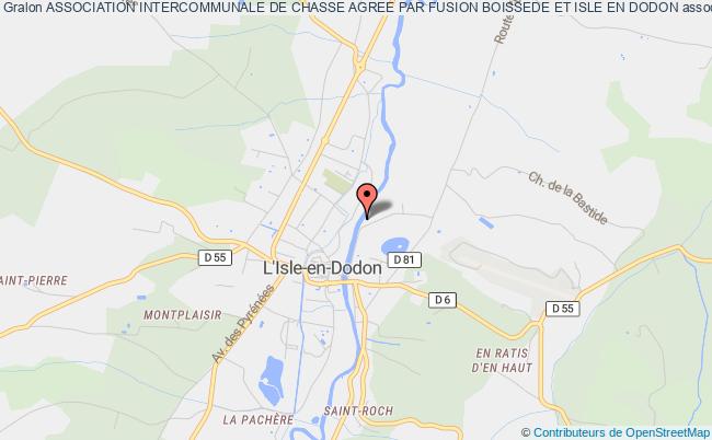 plan association Association Intercommunale De Chasse Agree Par Fusion Boissede Et Isle En Dodon Isle-en-Dodon