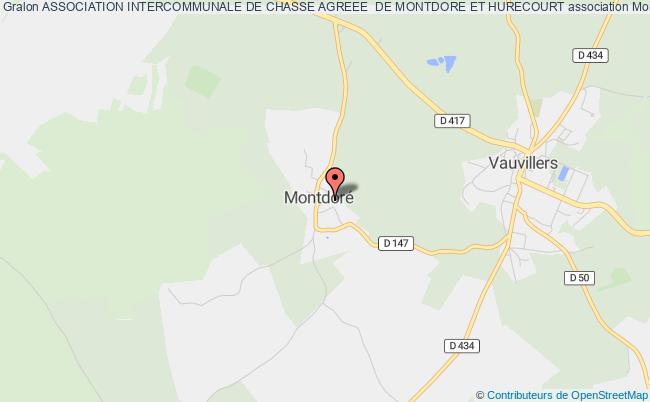 plan association Association Intercommunale De Chasse Agreee  De Montdore Et Hurecourt Montdoré