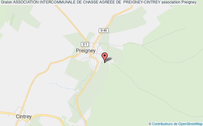 ASSOCIATION INTERCOMMUNALE DE CHASSE AGRÉÉE DE  PREIGNEY-CINTREY