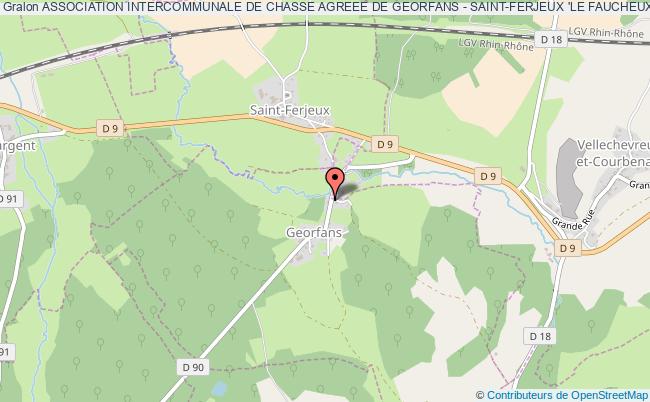 plan association Association Intercommunale De Chasse Agreee De Georfans - Saint-ferjeux 'le Faucheux' Georfans