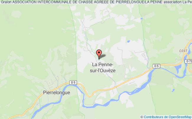 plan association Association Intercommunale De Chasse Agreee De Pierrelongue/la Penne La    Penne-sur-l'Ouvèze