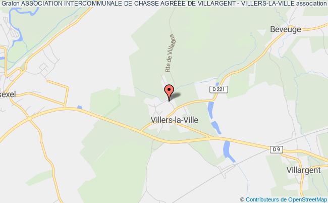 plan association Association Intercommunale De Chasse AgrÉÉe De Villargent - Villers-la-ville Villers-la-Ville
