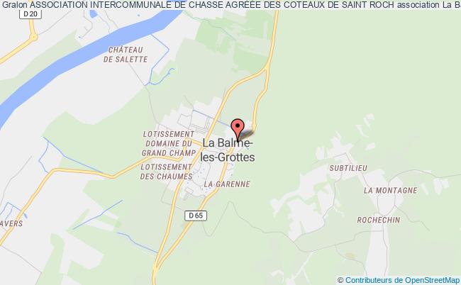 plan association Association Intercommunale De Chasse AgrÉÉe Des Coteaux De Saint Roch Balme-les-Grottes