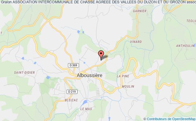 ASSOCIATION INTERCOMMUNALE DE CHASSE AGREEE DES VALLEES DU DUZON ET DU GROZON