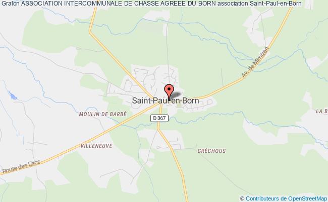 plan association Association Intercommunale De Chasse Agreee Du Born Saint-Paul-en-Born