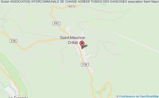 plan association Association Intercommunale De Chasse Agreee Fusion Des Gangones Saint-Maurice-Crillat