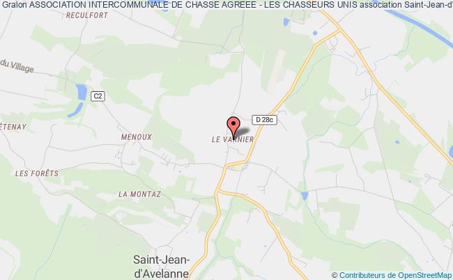 plan association Association Intercommunale De Chasse Agreee - Les Chasseurs Unis Saint-Jean-d'Avelanne