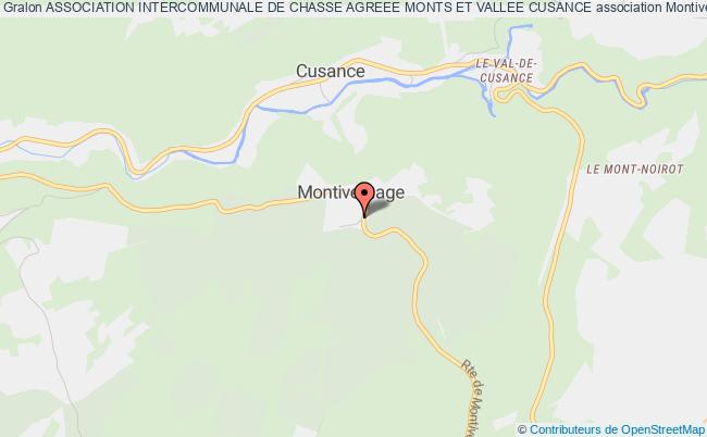 plan association Association Intercommunale De Chasse Agreee Monts Et Vallee Cusance Montivernage
