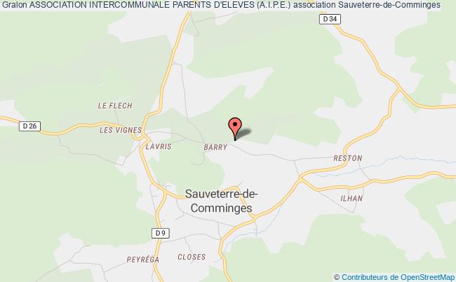 plan association Association Intercommunale Parents D'eleves (a.i.p.e.) Sauveterre-de-Comminges