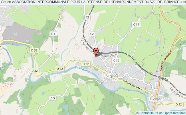 plan association Association Intercommunale Pour La DÉfense De L?environnement Du Val De  Briance Solignac