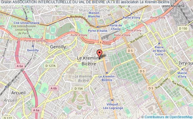 plan association Association Interculturelle Du Val De Bievre (a.i.v.b) Le Kremlin-Bicêtre
