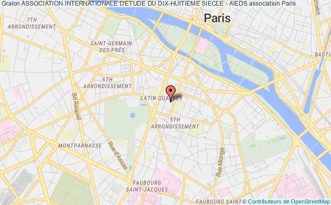 plan association Association Internationale D'etude Du Dix-huitieme Siecle - Aieds PARIS