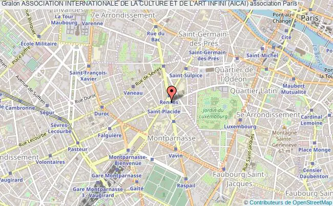 plan association Association Internationale De La Culture Et De L'art Infini (aicai) Paris 6e
