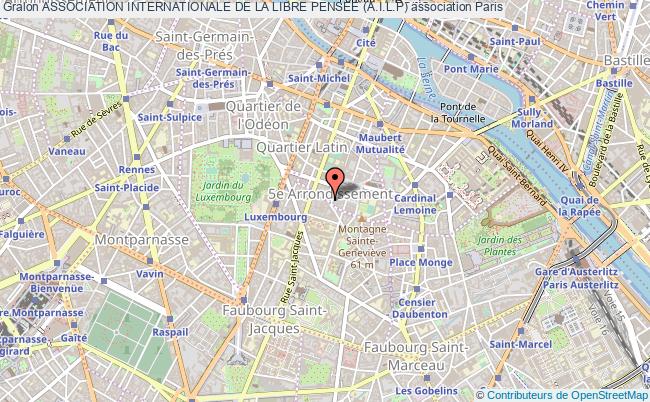 plan association Association Internationale De La Libre Pensee (a.i.l.p) Paris