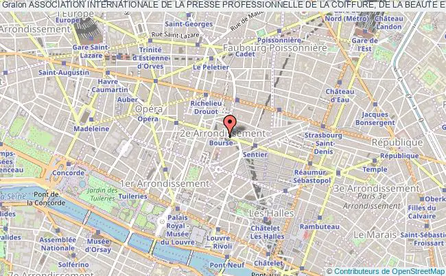 plan association Association Internationale De La Presse Professionnelle De La Coiffure, De La Beaute Et De La Parfumerie Paris 2e