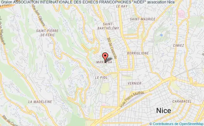 plan association Association Internationale Des Echecs Francophones "aidef" Nice