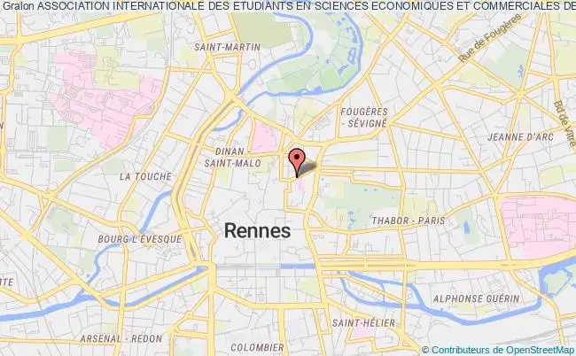 plan association Association Internationale Des Etudiants En Sciences Economiques Et Commerciales De Rennes - Aiesec In Rennes Rennes