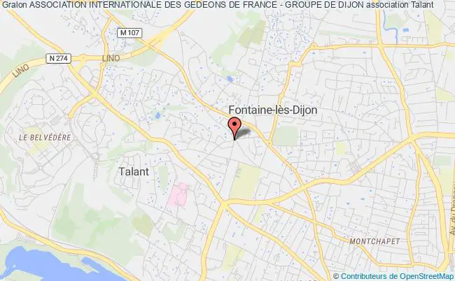 plan association Association Internationale Des Gedeons De France - Groupe De Dijon Talant