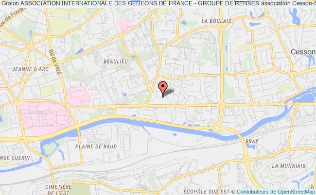 plan association Association Internationale Des Gedeons De France - Groupe De Rennes Cesson-Sévigné