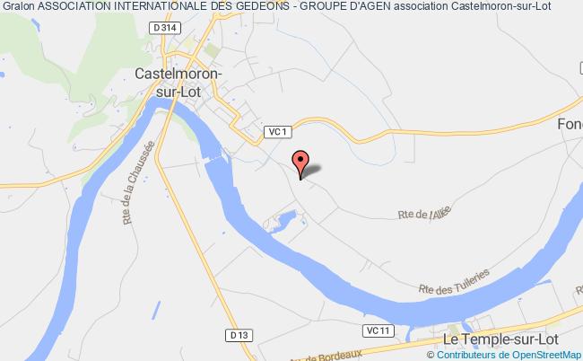 plan association Association Internationale Des Gedeons - Groupe D'agen Castelmoron-sur-Lot