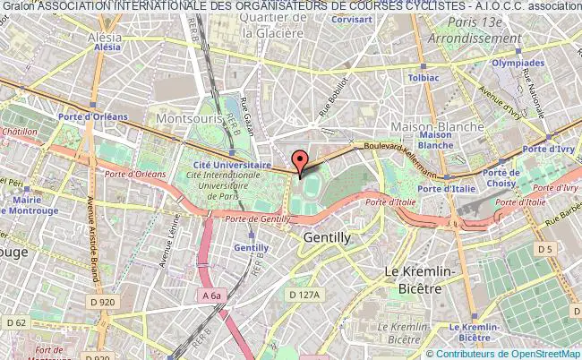 plan association Association Internationale Des Organisateurs De Courses Cyclistes - A.i.o.c.c. Paris